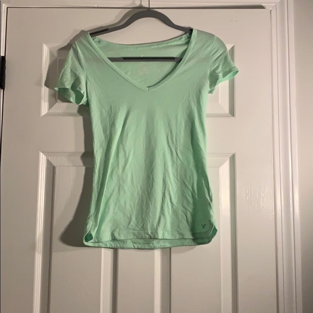 mint green american eagle T-shirt